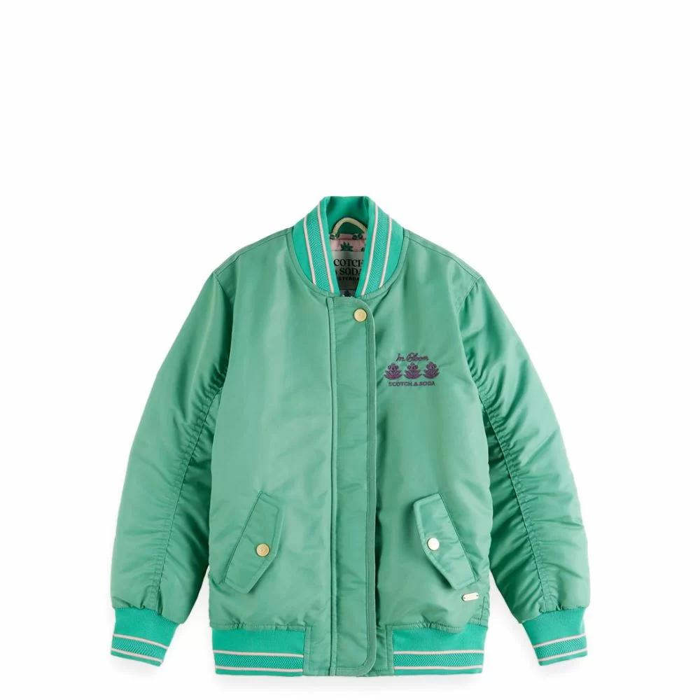 Scotch and Soda Bomber Jacket Mint The Little Green Bag
