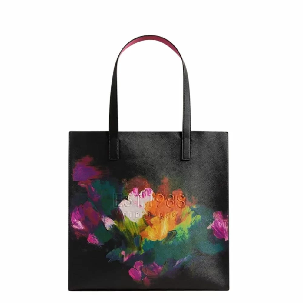 Ted Baker Pelicon Paint Brush Printed Large Icon black The Little Green Bag