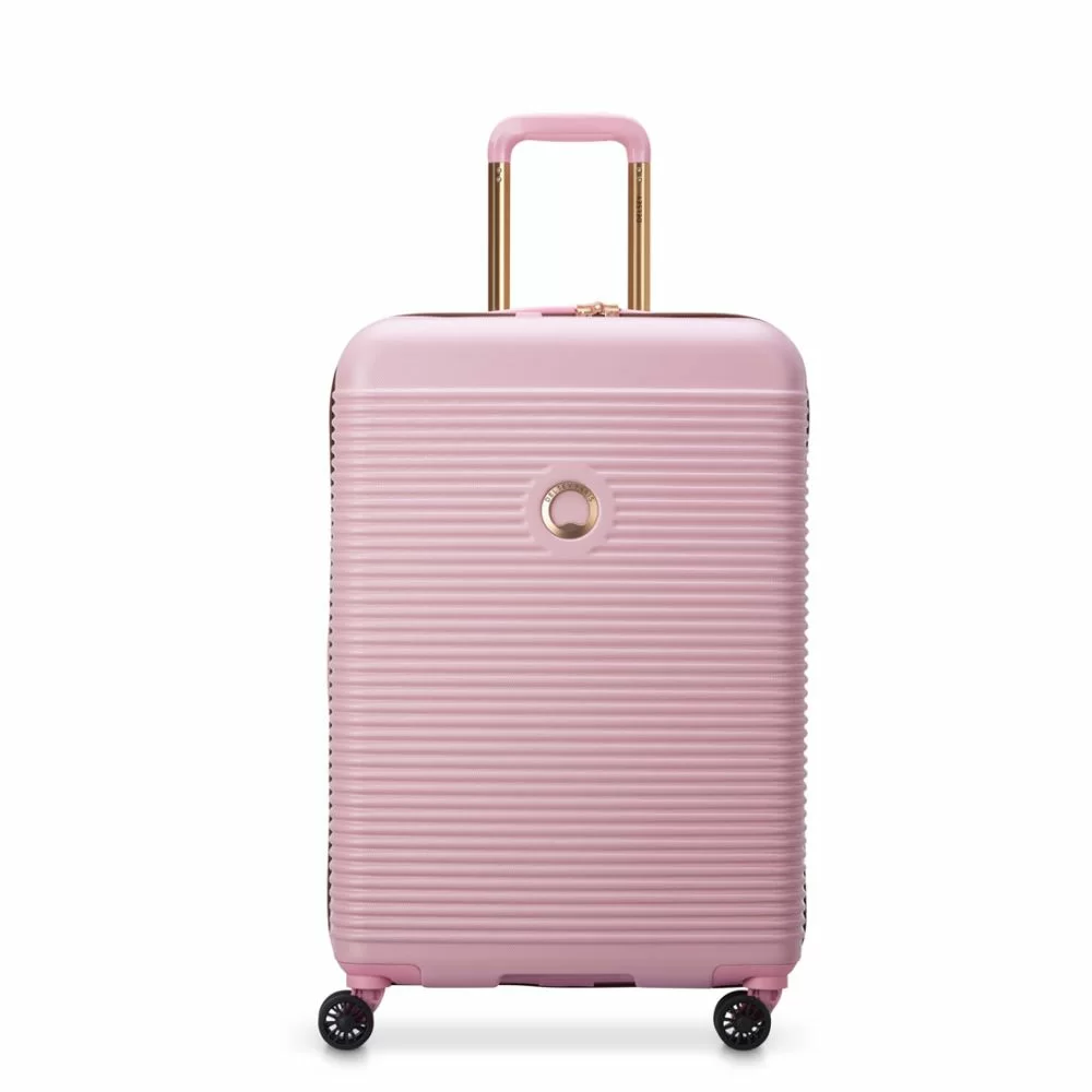 Delsey Freestyle 4 Double Wheels Trolley Case 67cm Pink The Little Green Bag