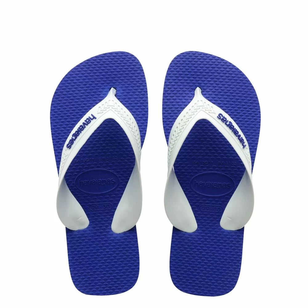 Blue and white havaianas sales