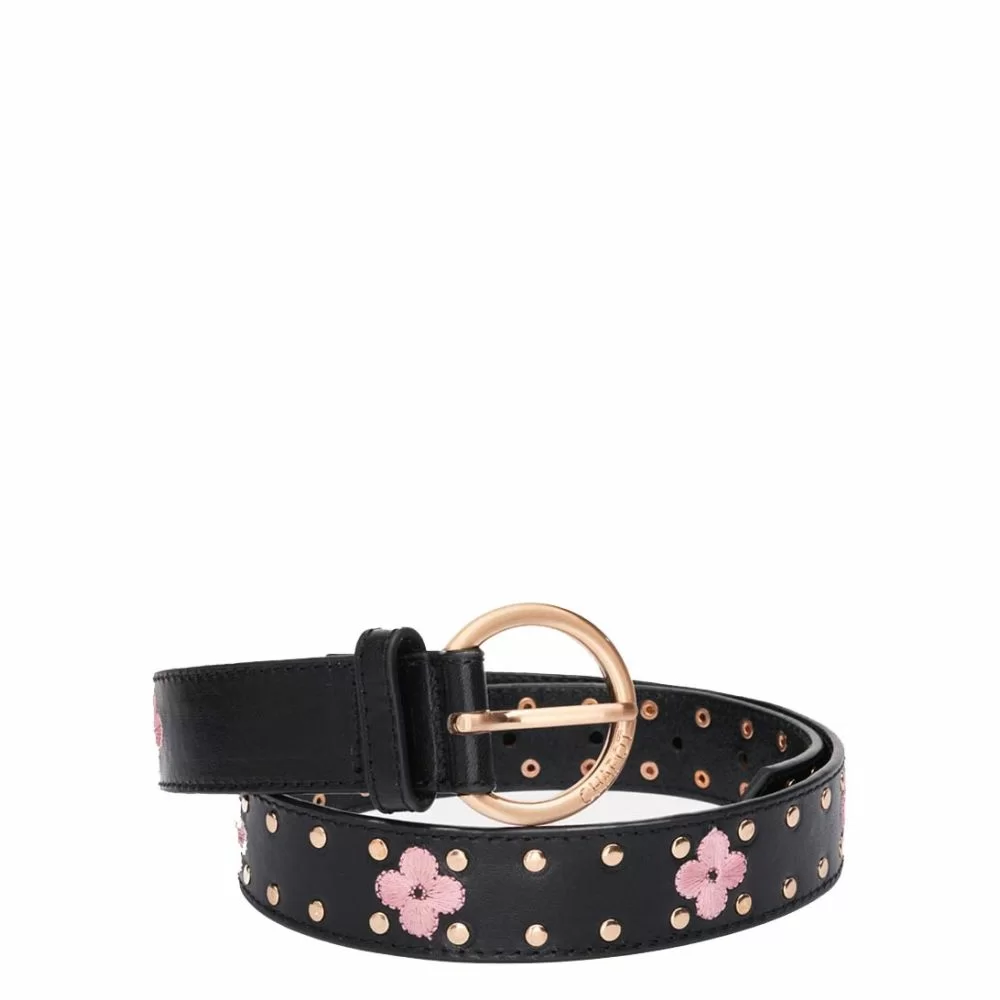 Fabienne Chapot Treboli Studded Belt Black The Little Green Bag