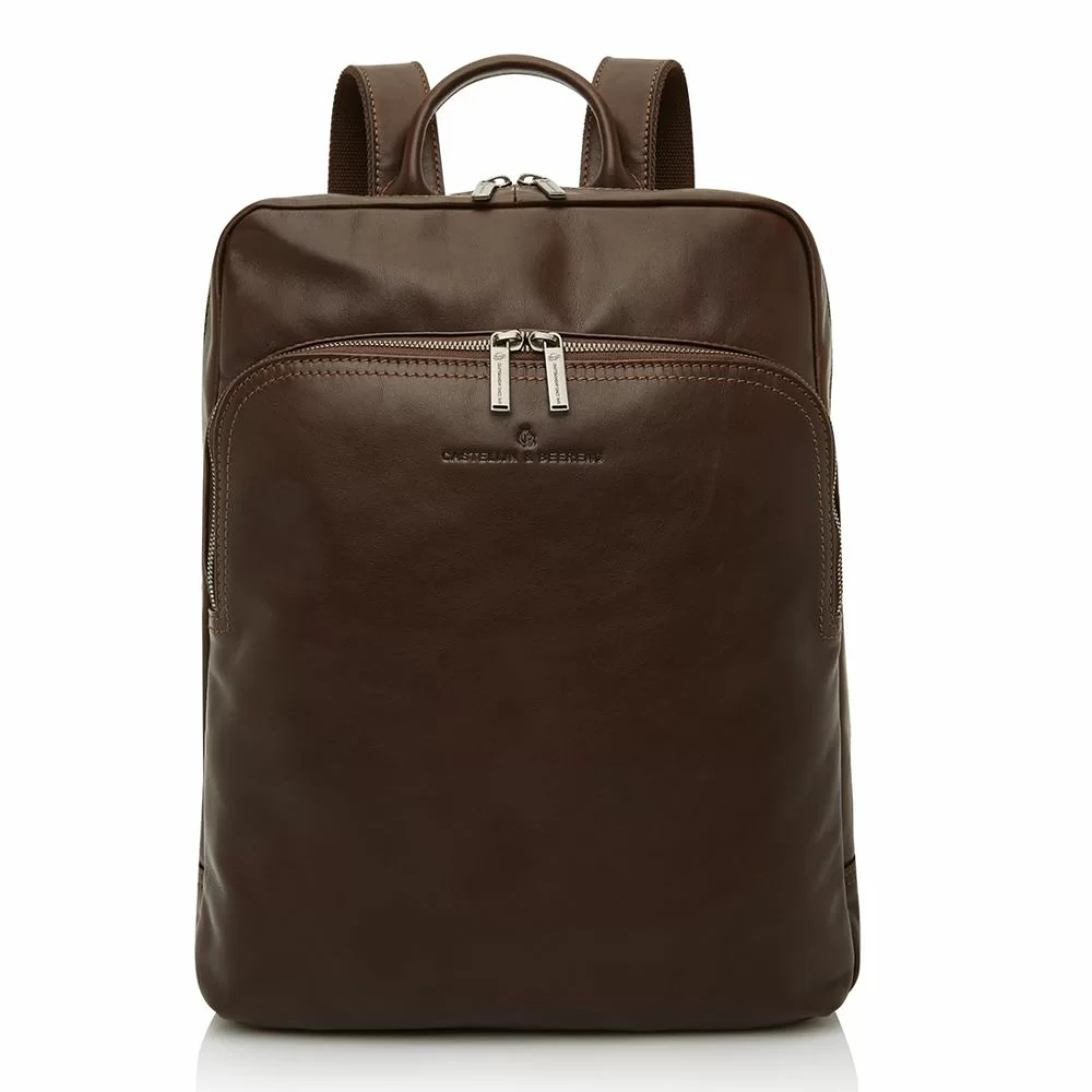 Castelijn Beerens Firenze Backpack 15.6 inch tablet mocca The Little Green Bag