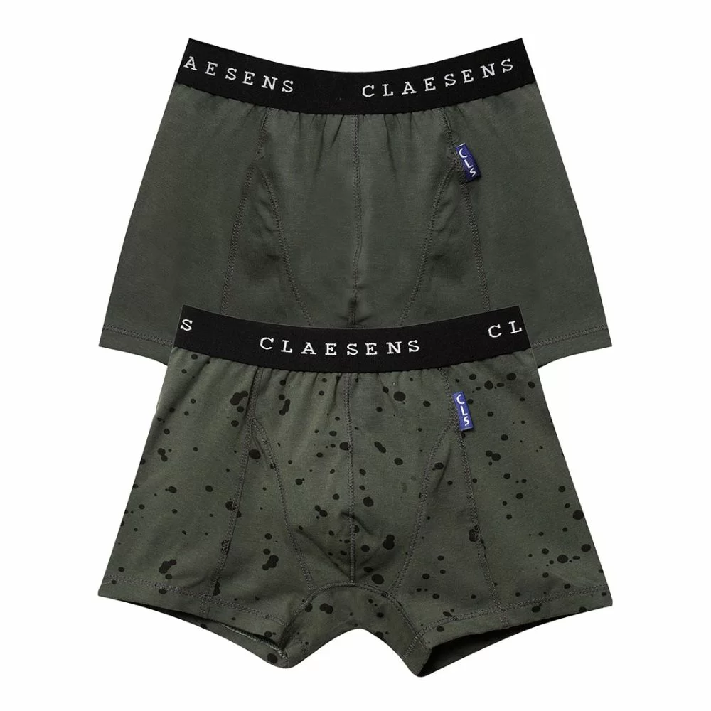 Claesens Boys 2 pack Boxer Spots Green The Little Green Bag