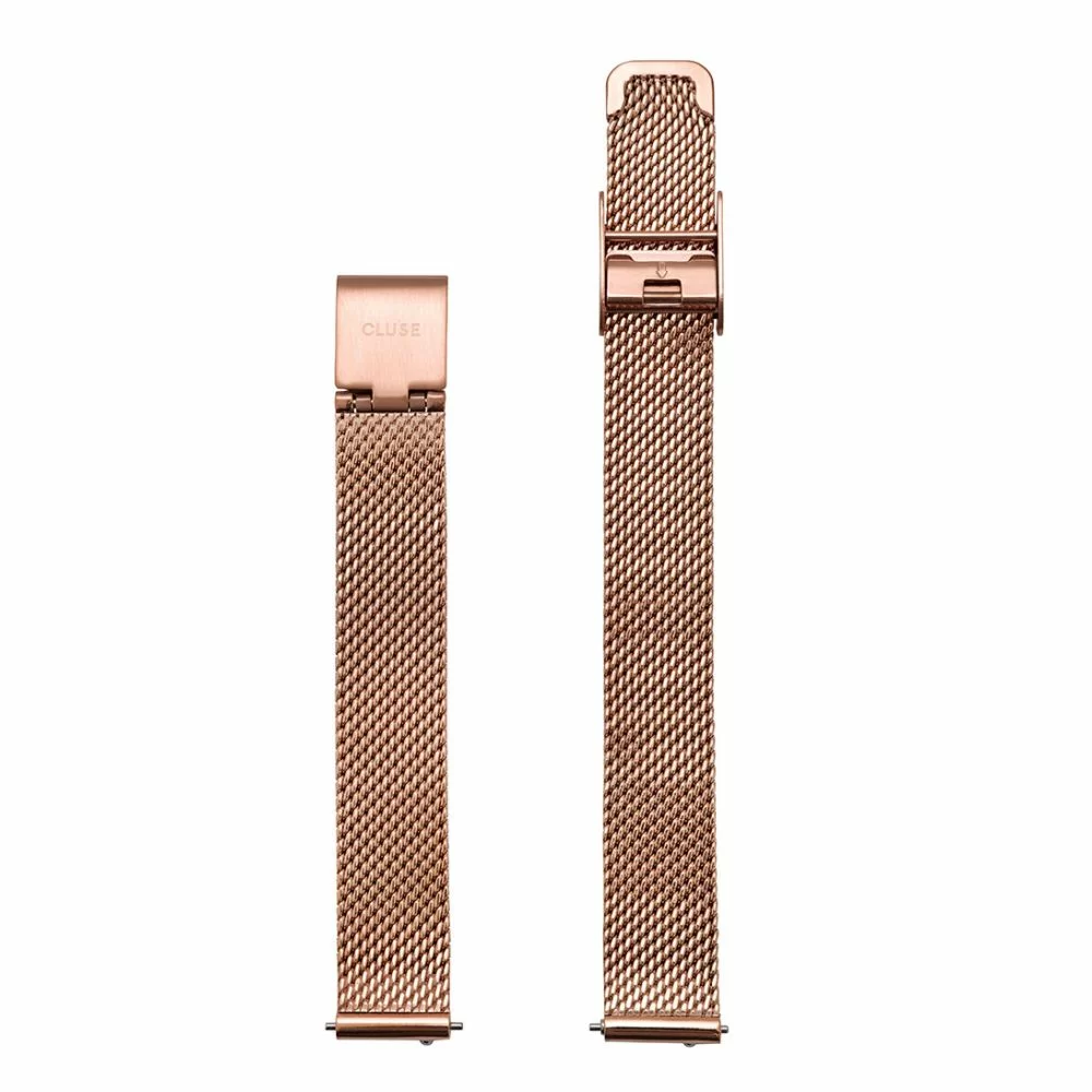 CLUSE La Vedette Mesh Strap 12 mm rose gold plated The Little Green Bag