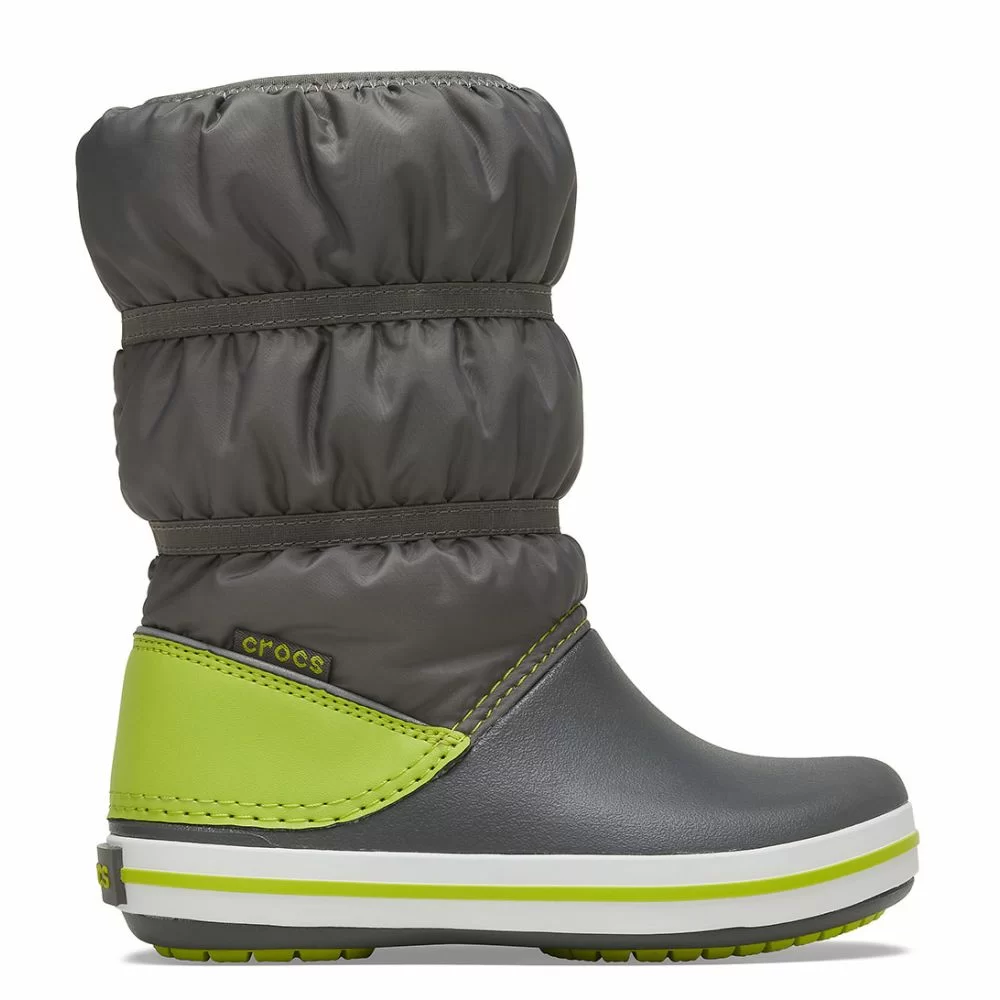 Crocs Crocband Winter Boot Slate gray lime punch The Little Green Bag