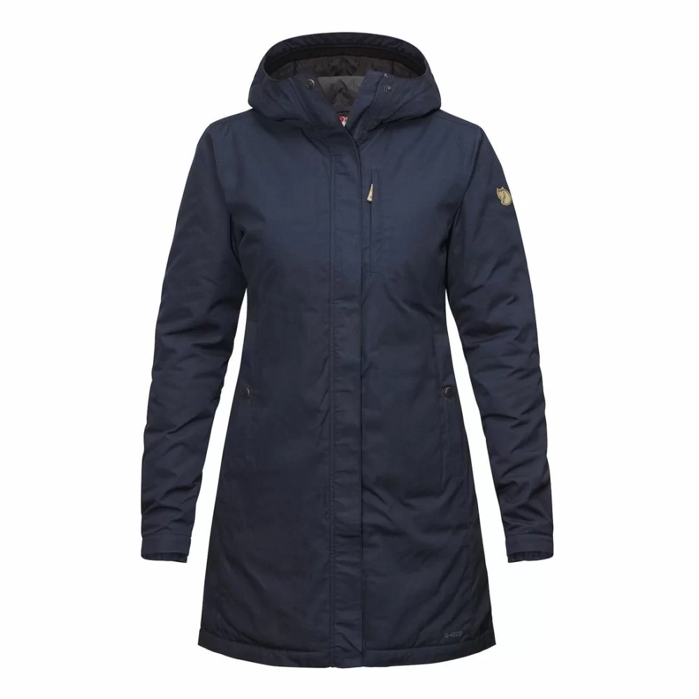Fjallraven Kiruna Padded Parka W dark navy The Little Green Bag