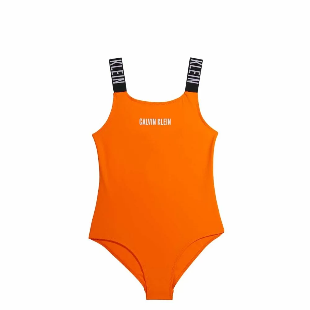 Calvin Klein Girls Swimsuit Vivid Orange The Little Green Bag