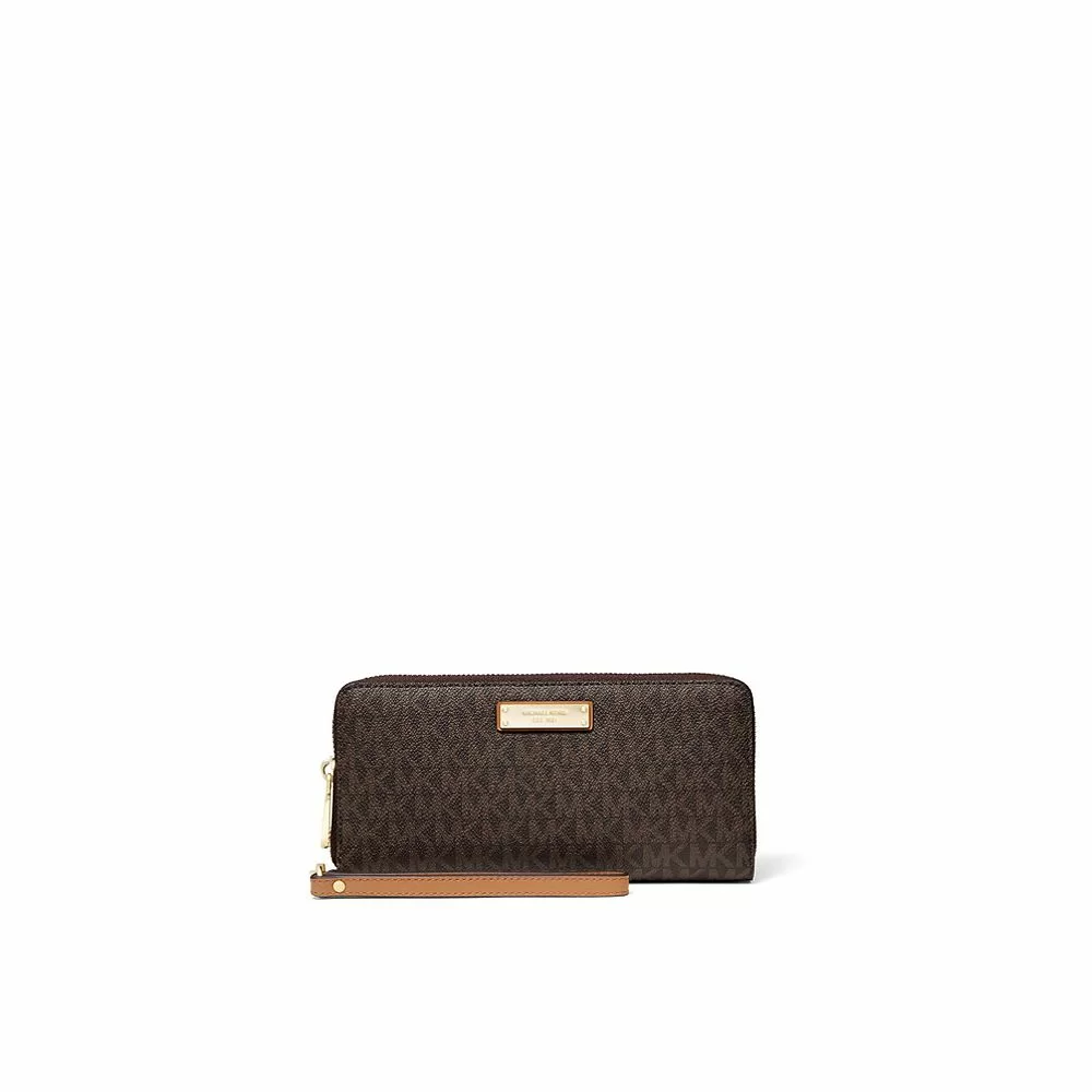 Michael kors wallet jet set continental brown top