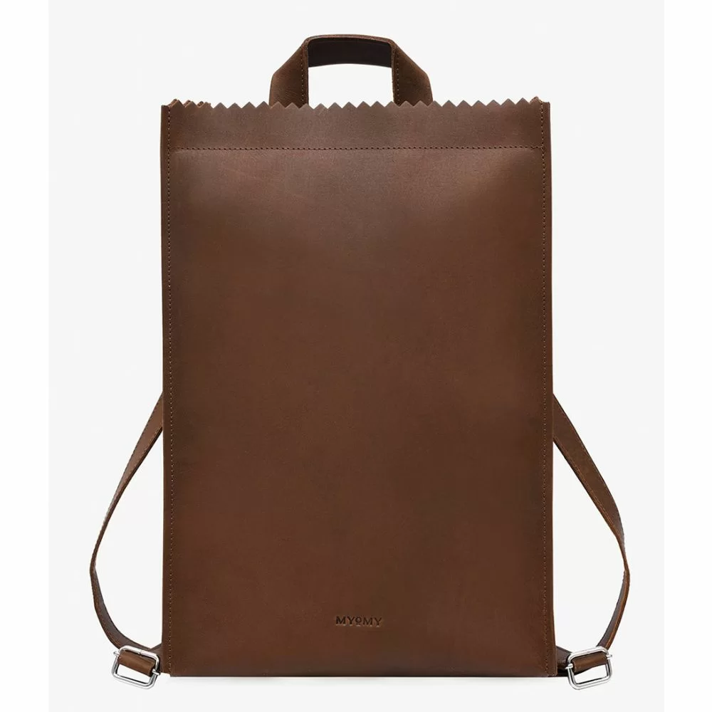 MYoMY My Paper Bag Backbag Hunter mid brown The Little Green Bag