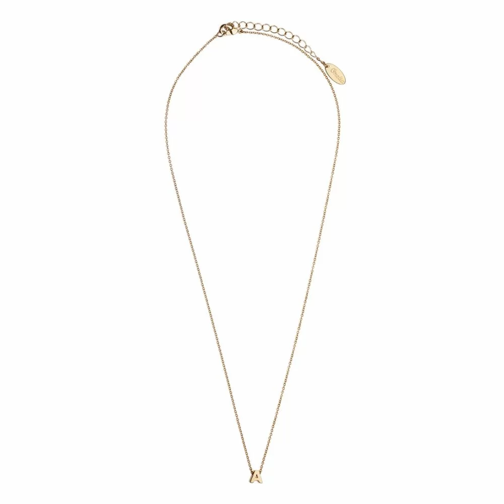 Orelia Necklace initial A Gold plated The Little Green Bag