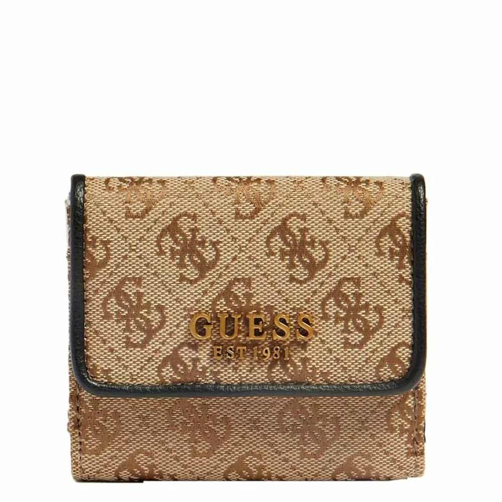 Guess Aviana Slg Card And Coin Purse Latte Black The Little Green Bag