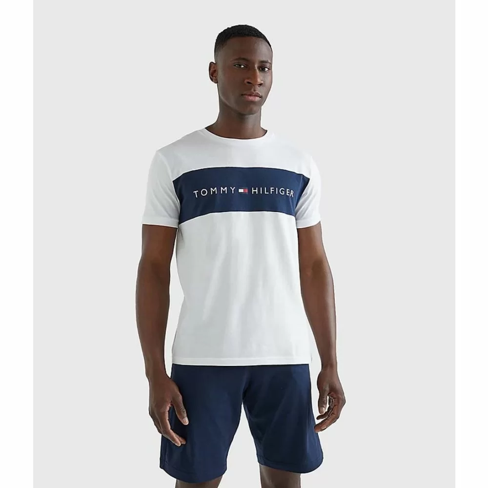 Tommy Hilfiger CN SS Tee Logo Flag White The Little Green Bag