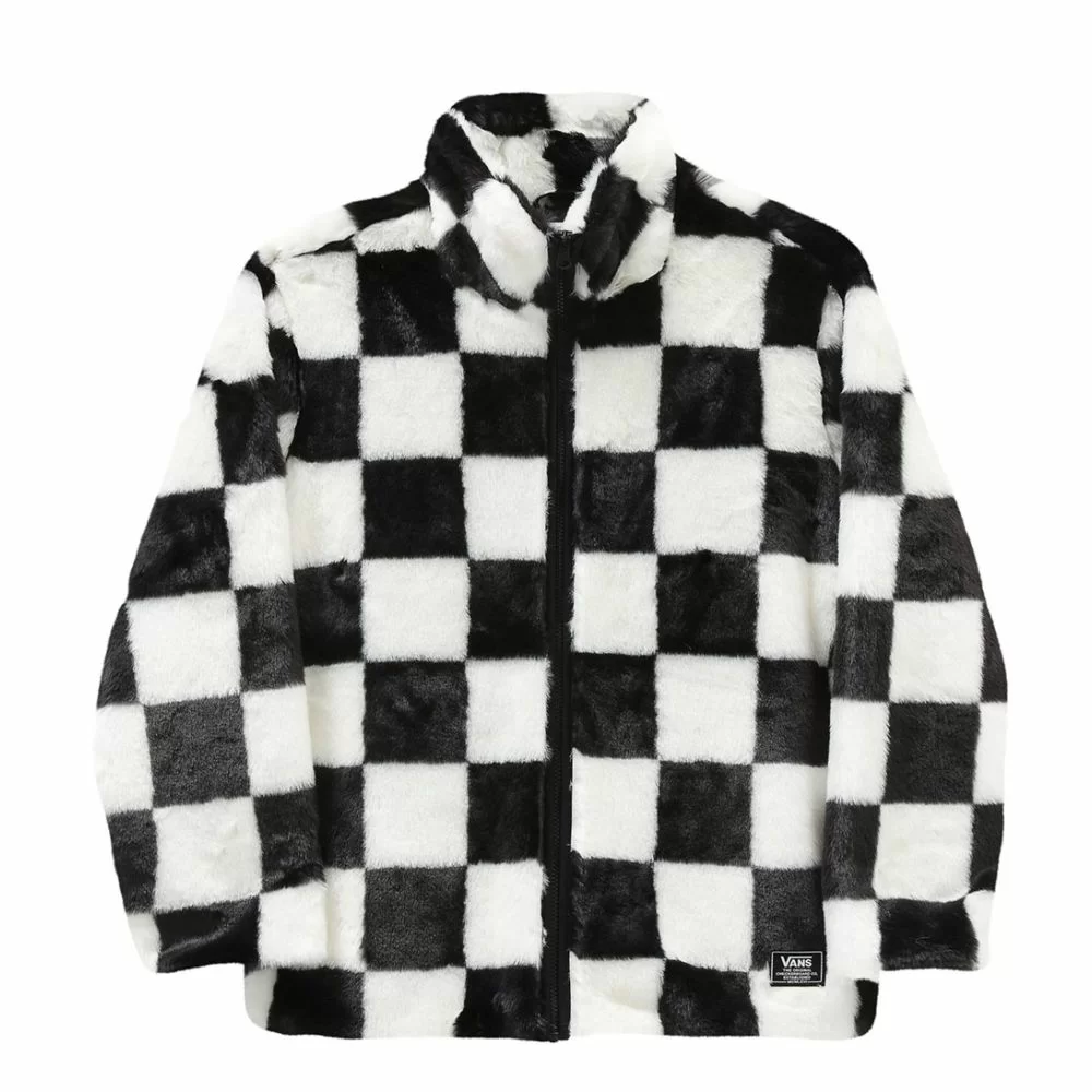 Checkerboard vans jacket store
