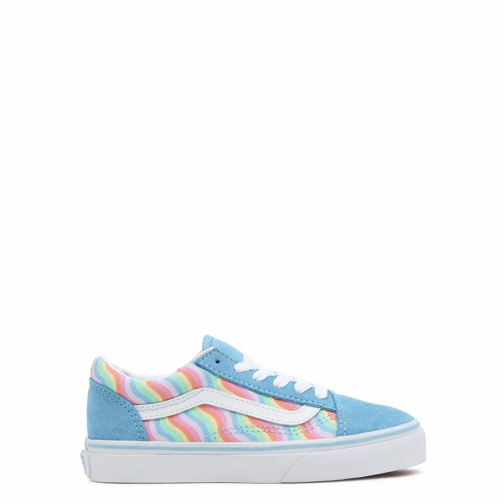 Vans UY Old Skool Wavy Rainbow Alaskan Blue True White The Little Green Bag