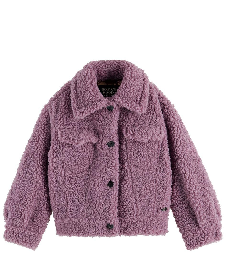 mauve teddy jacket