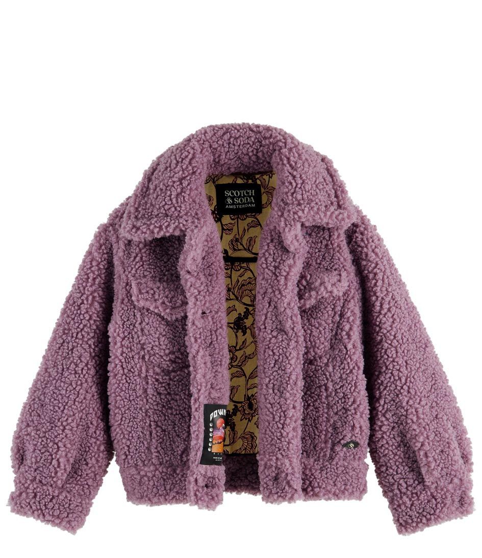 mauve teddy jacket