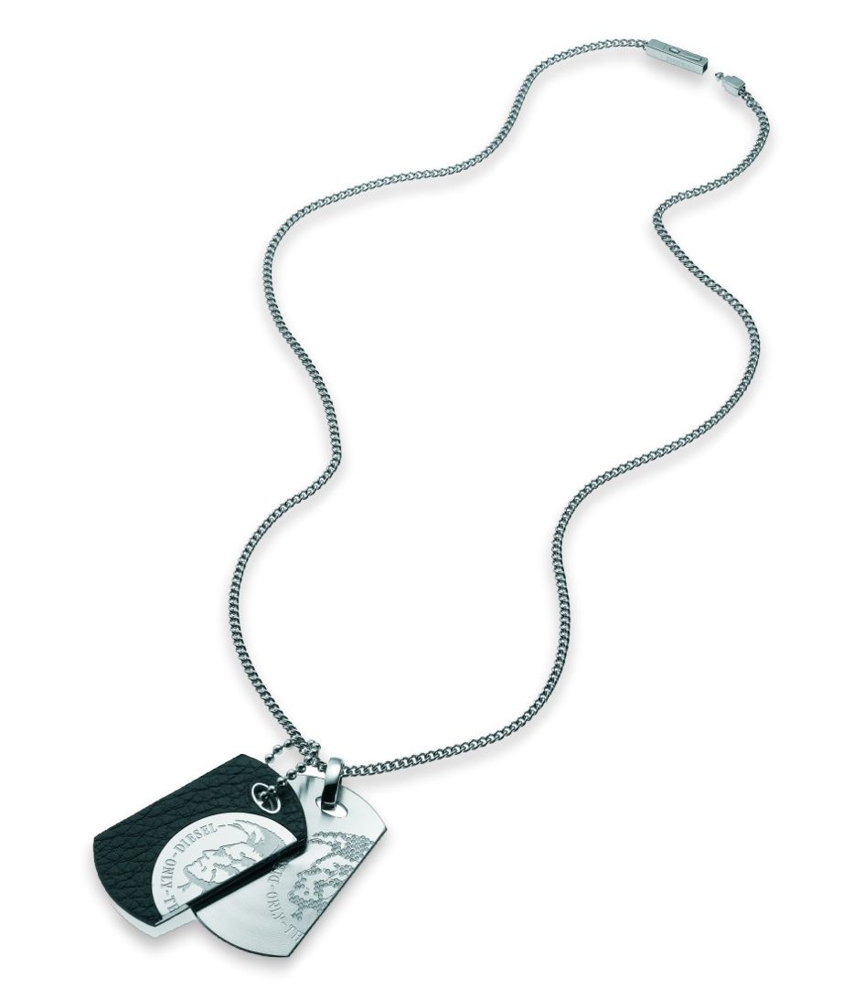 Diesel Dog Tag DX0289040 Zilverkleurig | The Little Green Bag