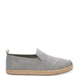 Drizzle grey slub chambray sales women's espadrilles