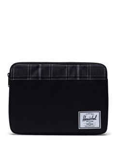 Herschel Supply Co. Anchor Sleeve 13 Inch Black Grayscale Plaid
