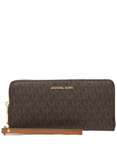 Michael Kors Jet Set Travel Continental Brown The Little Green Bag