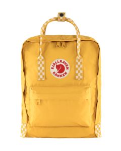 Fjallraven Kanken ochre chess pattern The Little Green Bag