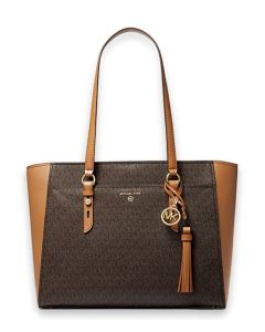 Michael Kors Sullivan Large Mf Top Zip Tote Brown Acorn The