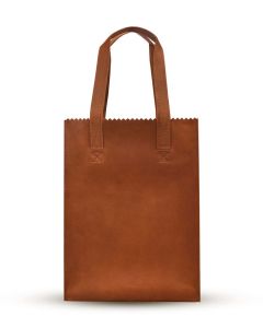 MYoMY My Paper Bag Shopper Hunter Cognac The Little Green Bag