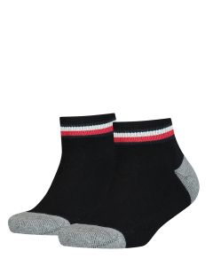 Tommy Hilfiger Kids Iconic Sports Quarter 2P 2 Pack Black The