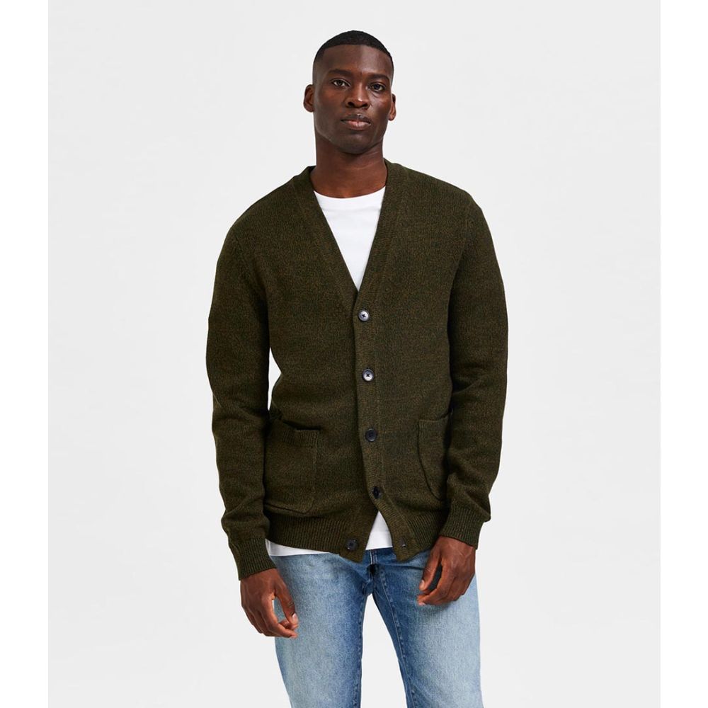 SELECTED HOMME Well Long Sleeve Knit Cardigan W Rosin The Little Green Bag