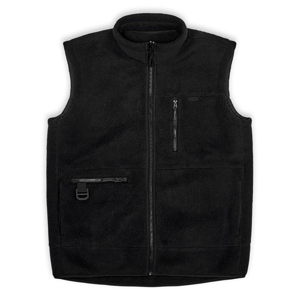 Rains Heavy Fleece Vest Black The Little Green Bag