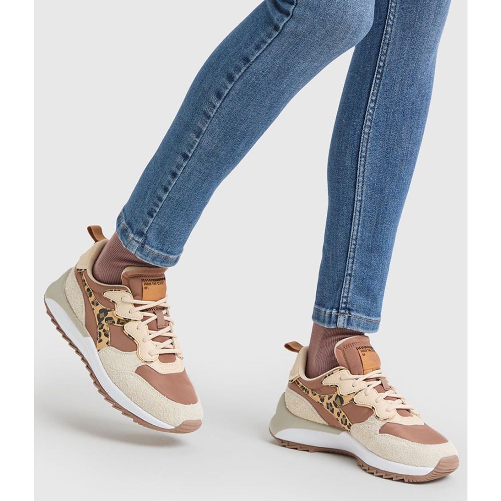 Diadora Jolly Animalier Mrrn Marmotta Bge Pergamena The Little Green Bag