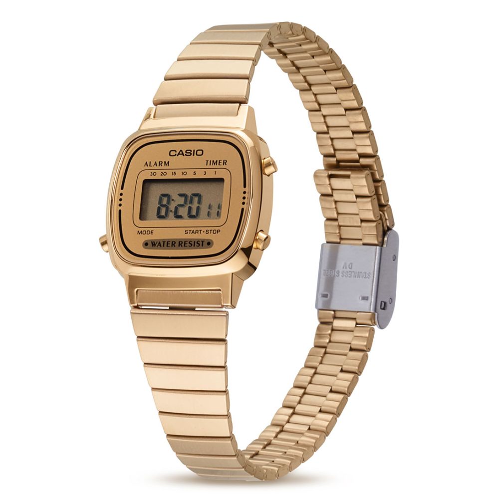 Casio mini watch gold discount