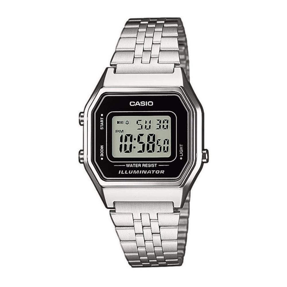 CASIO Vintage Iconic LA680WEA 1EF Zilverkleurig The Little Green Bag