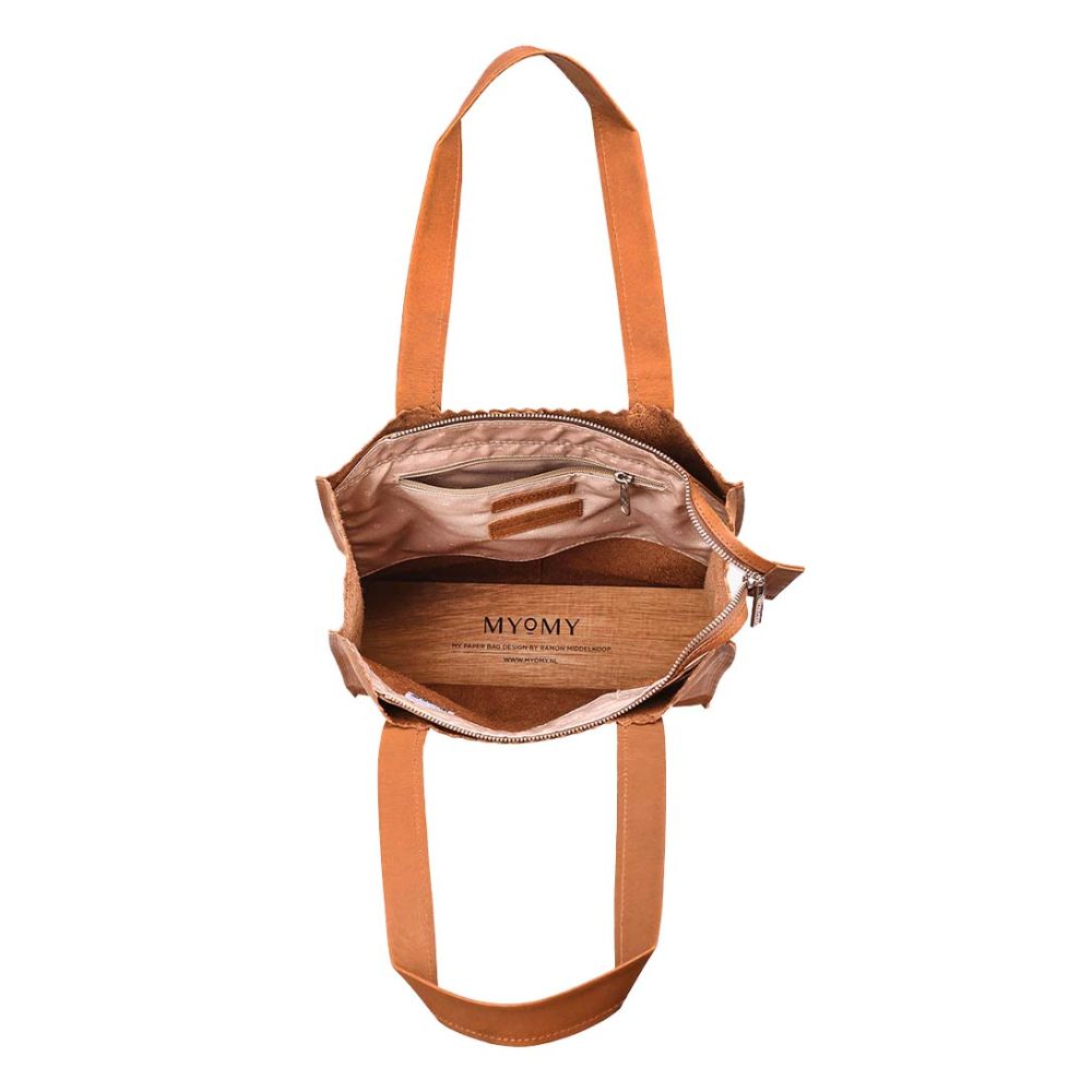 MYoMY My Paper Bag Shopper Hunter Cognac The Little Green Bag