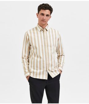 SELECTED HOMME Regpecko Shirt Long Sleeve Stripes W Sky Captain