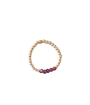 Beauty Garnet Gold Ring M/L