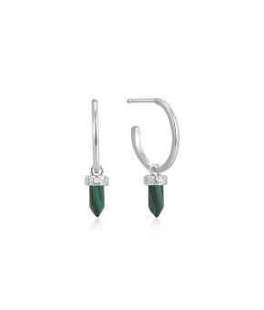 Lapis Point Pendant Small Hoop Earrings E039-03H