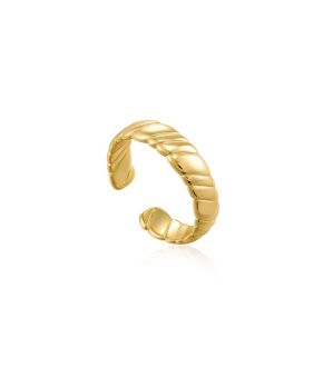 Smooth Twist Wide Band Ring Small AH R038-02G
