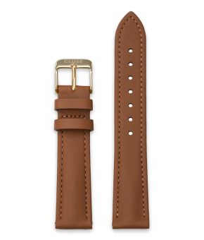 Strap 18 mm Leather Gold colored
