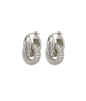 The Pave Interlock Hoops