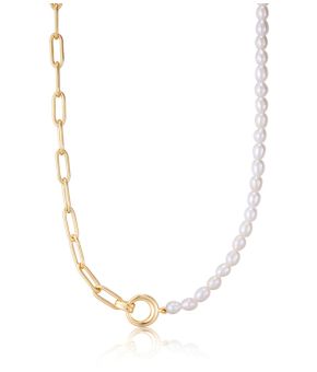 Pearl Power Chunky Link Chain Necklace L