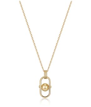 Spaced Out Link Drop Pendant Necklace M